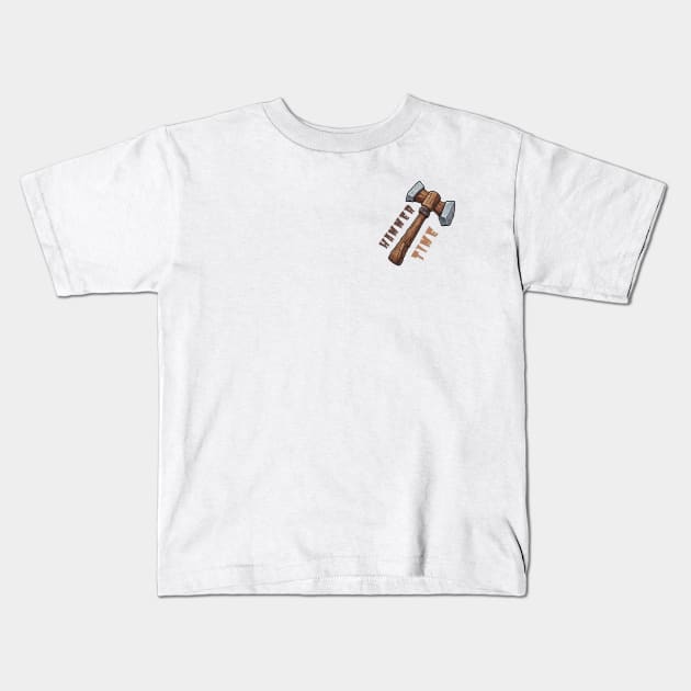 Hammer Time, Wooden Old RPG-style Hammer Kids T-Shirt by Clearmind Arts